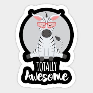 Totally Awesome Zebra Sticker